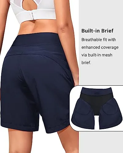 3" & 9" High Waist Quick Dry Swim Shorts