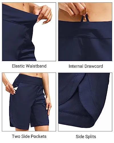 3" & 9" High Waist Quick Dry Swim Shorts