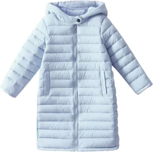4-14 Years Boys Girls Long Lightweight Hooded Puffer Jacket Packable Water-Resistant Autumn and Winter Parka Long Down Coats