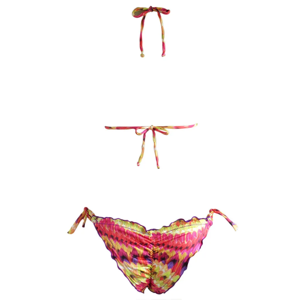 Alga Marinha Pink and Yellow Floral Lorikeet Bikini