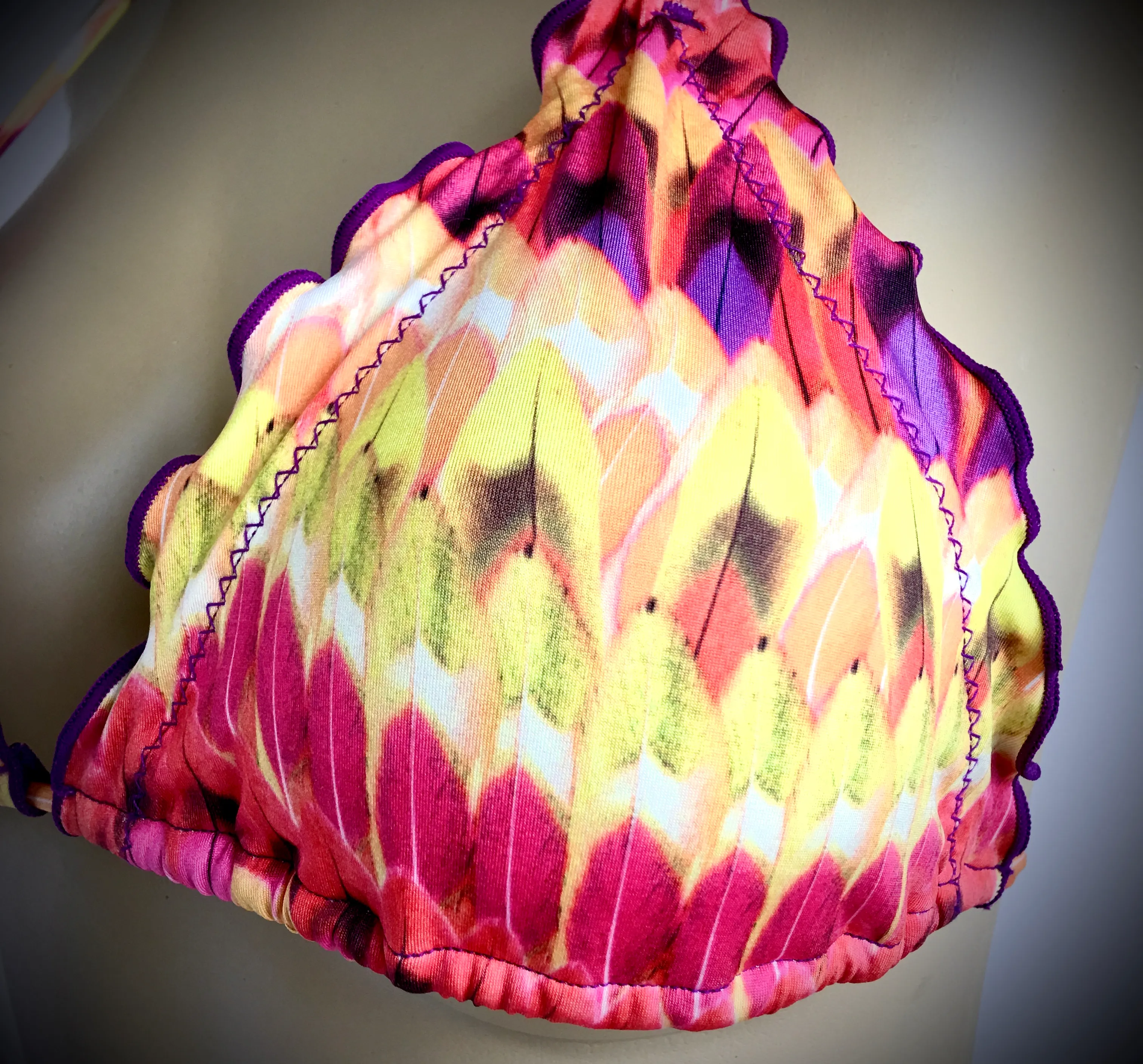 Alga Marinha Pink and Yellow Floral Lorikeet Bikini
