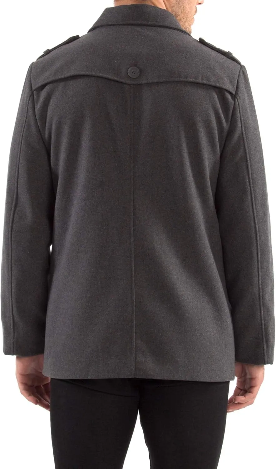 Alpine Swiss Jake Mens Wool Pea Coat Double Breasted Peacoat Jacket
