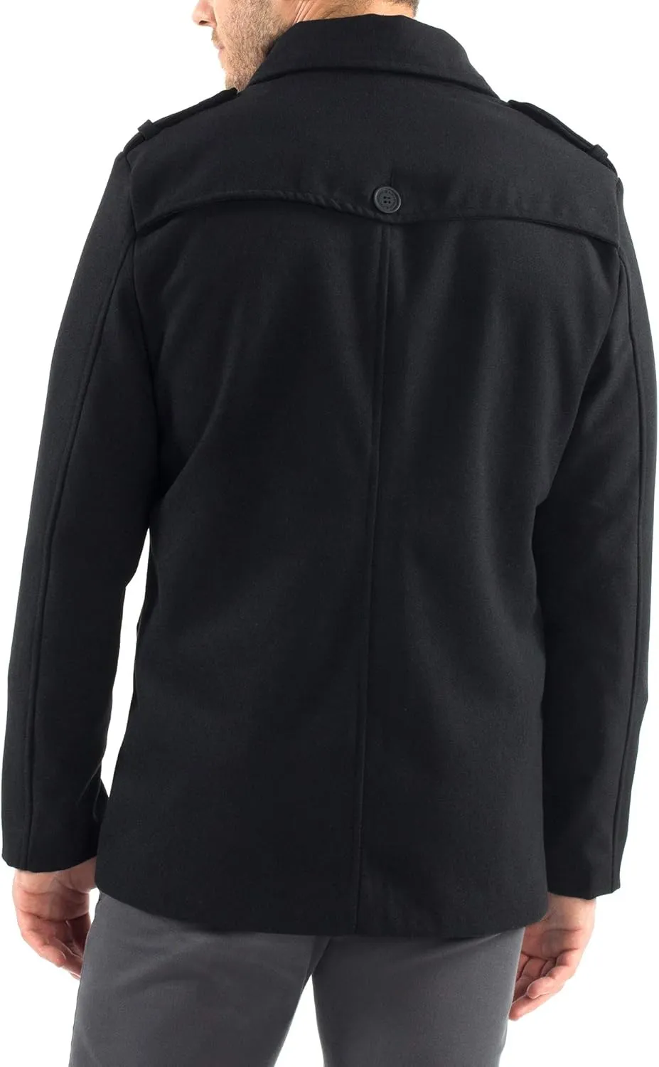 Alpine Swiss Jake Mens Wool Pea Coat Double Breasted Peacoat Jacket