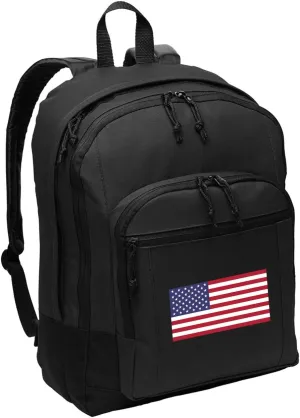 American Flag Backpack CLASSIC Style USA Flag Backpack Laptop Sleeve