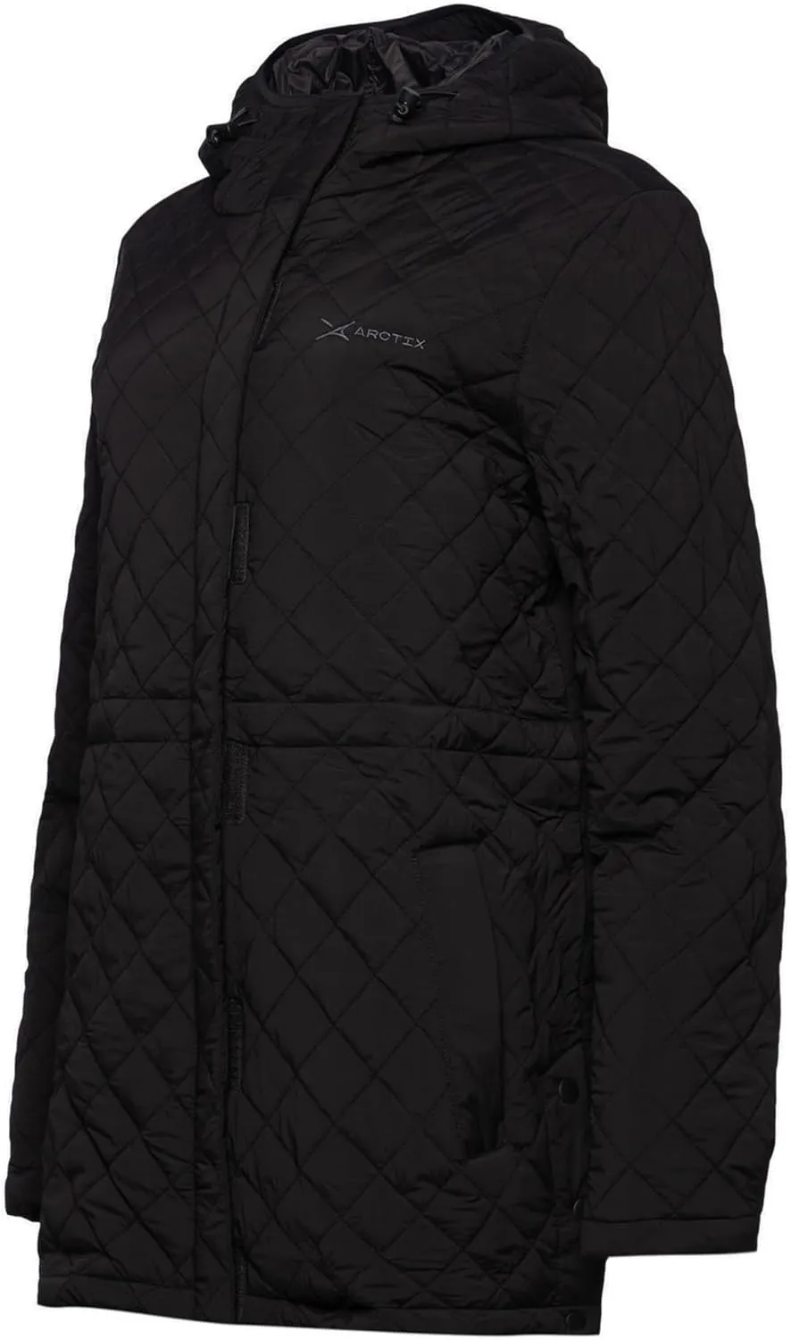 Arctix womens Lightweight Insulated Water Resistant Hooded Quilted Everyday Jacket