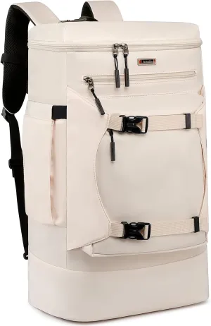Asenlin Travel Backpack for Women Men40L Extra Large Hiking Backpack18 Inch Carry on Backpack Water Resistant for Casual Daypack Gym Backpack-Beige
