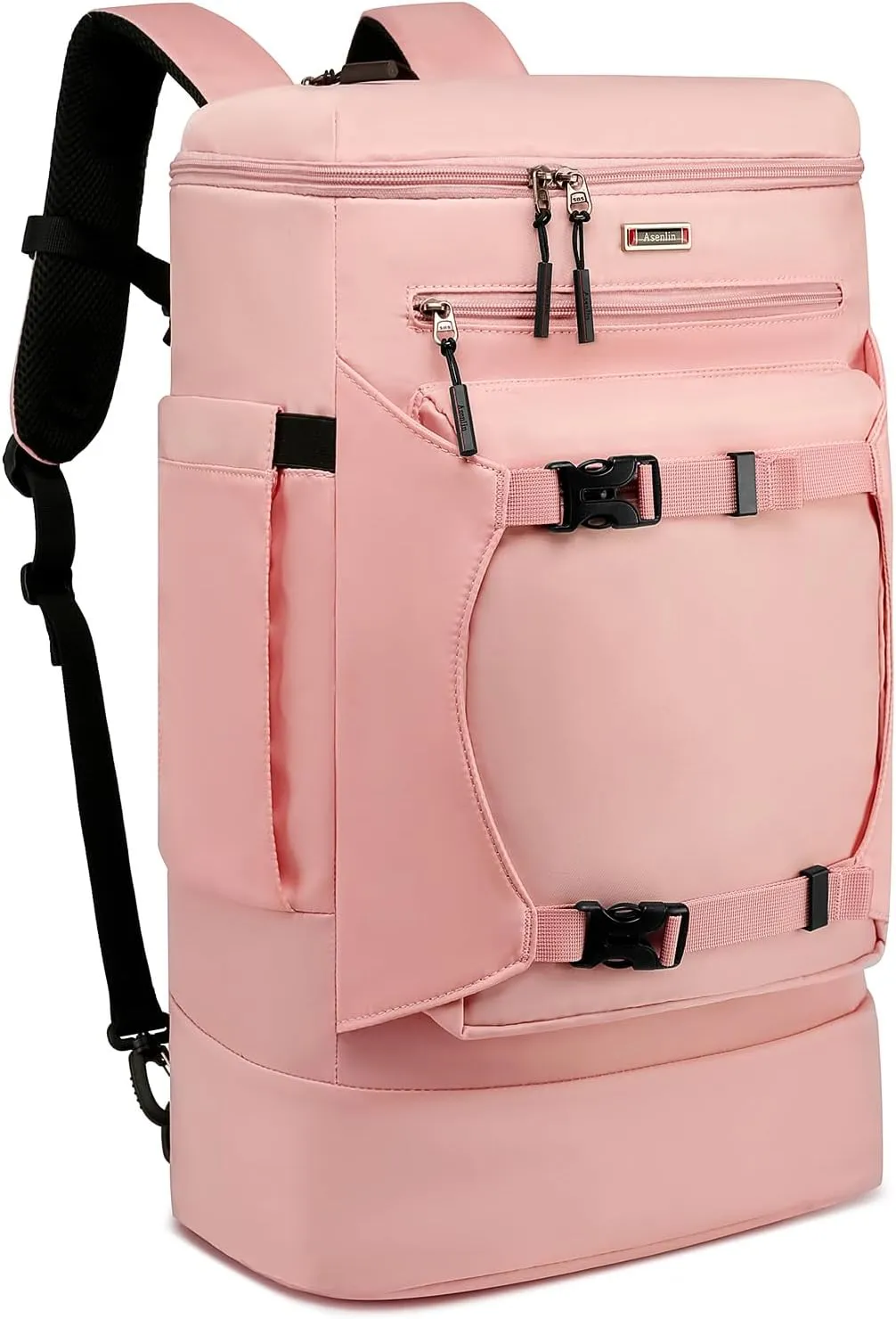 Asenlin Travel Backpack for Women Men40L Extra Large Hiking Backpack18 Inch Carry on Backpack Water Resistant for Casual Daypack Gym Backpack-PalePink