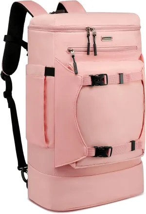 Asenlin Travel Backpack for Women Men40L Extra Large Hiking Backpack18 Inch Carry on Backpack Water Resistant for Casual Daypack Gym Backpack-PalePink