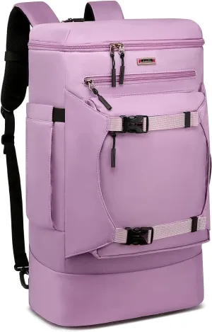 Asenlin Travel Backpack for Women Men40L Extra Large Hiking Backpack18 Inch Carry on Backpack Water Resistant for Casual Daypack Gym Backpack-Purple