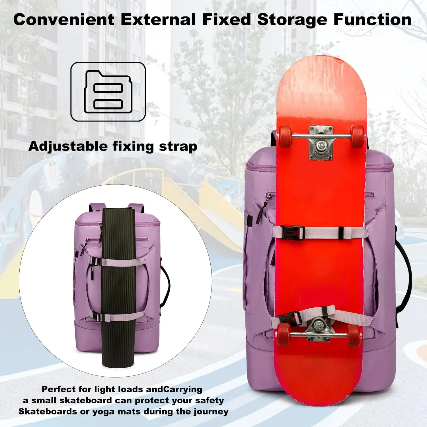 Asenlin Travel Backpack for Women Men40L Extra Large Hiking Backpack18 Inch Carry on Backpack Water Resistant for Casual Daypack Gym Backpack-Purple