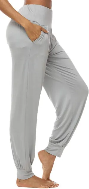 AvaCostume Women's Loose Yoga Harem Workout Pants with Pockets