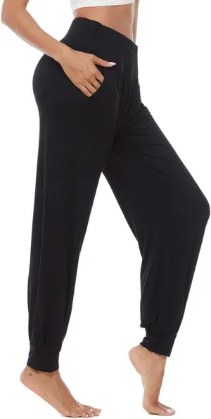 AvaCostume Women's Loose Yoga Harem Workout Pants with Pockets