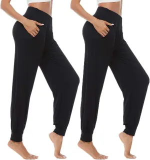 AvaCostume Women's Loose Yoga Harem Workout Pants with Pockets