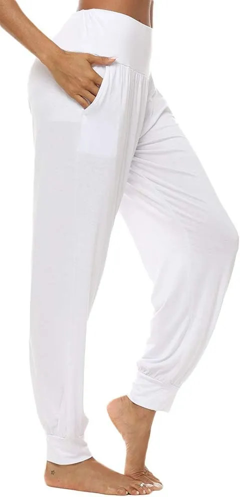 AvaCostume Women's Loose Yoga Harem Workout Pants with Pockets