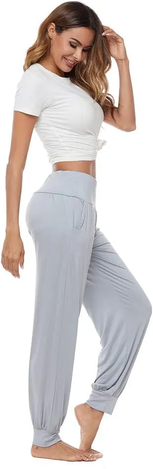 AvaCostume Women's Loose Yoga Harem Workout Pants with Pockets