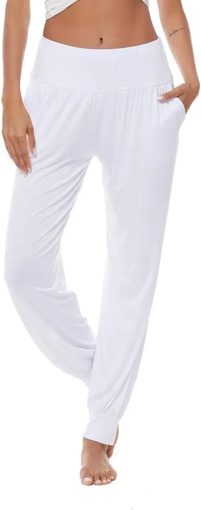 AvaCostume Women's Loose Yoga Harem Workout Pants with Pockets
