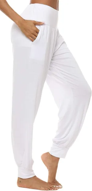 AvaCostume Women's Loose Yoga Harem Workout Pants with Pockets