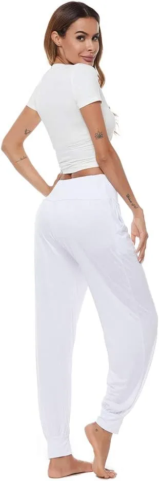 AvaCostume Women's Loose Yoga Harem Workout Pants with Pockets
