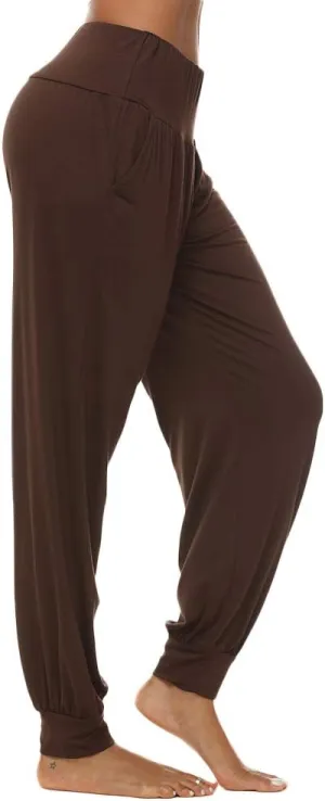 AvaCostume Women's Loose Yoga Harem Workout Pants with Pockets