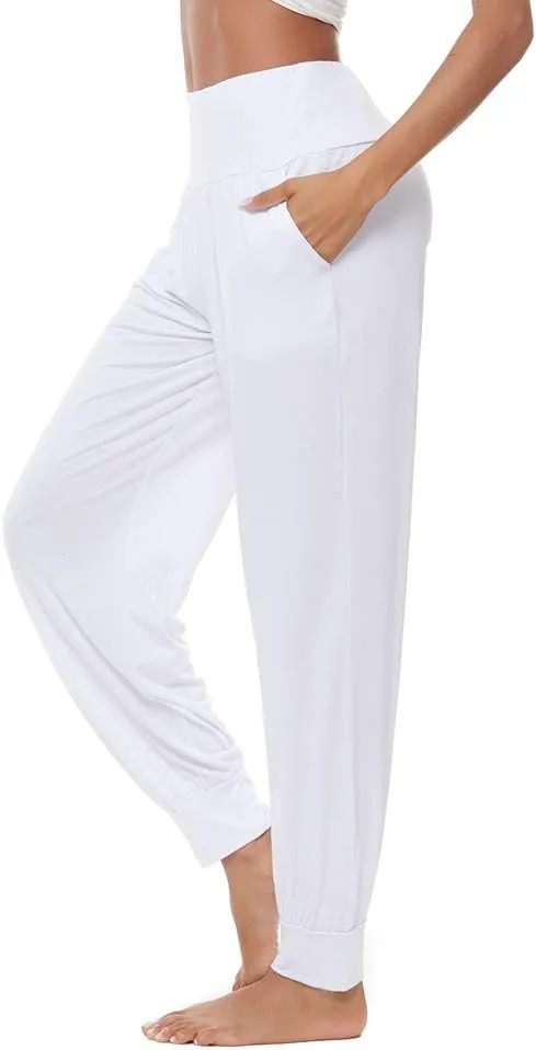 AvaCostume Women's Loose Yoga Harem Workout Pants with Pockets