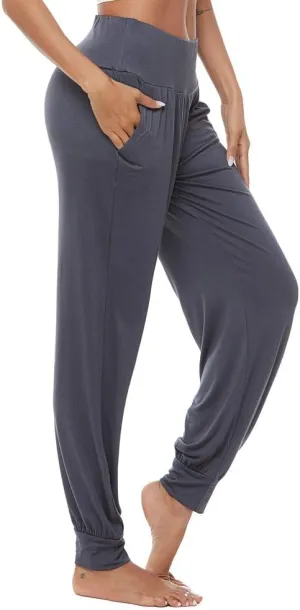 AvaCostume Women's Loose Yoga Harem Workout Pants with Pockets