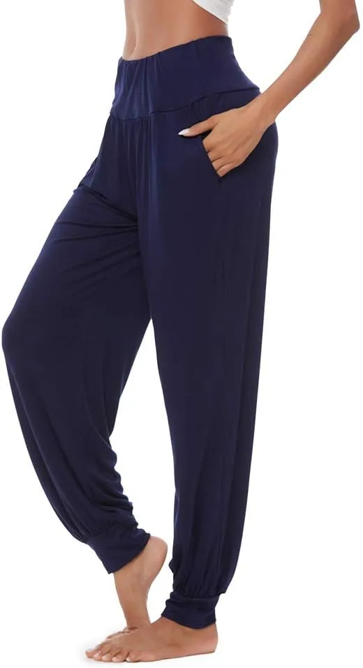 AvaCostume Women's Loose Yoga Harem Workout Pants with Pockets