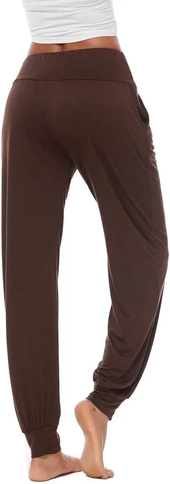 AvaCostume Women's Loose Yoga Harem Workout Pants with Pockets