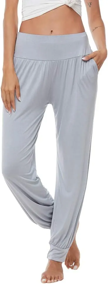AvaCostume Women's Loose Yoga Harem Workout Pants with Pockets