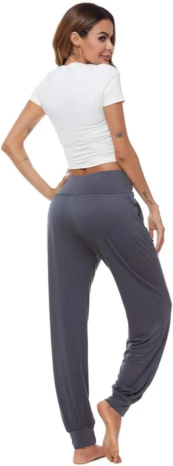 AvaCostume Women's Loose Yoga Harem Workout Pants with Pockets