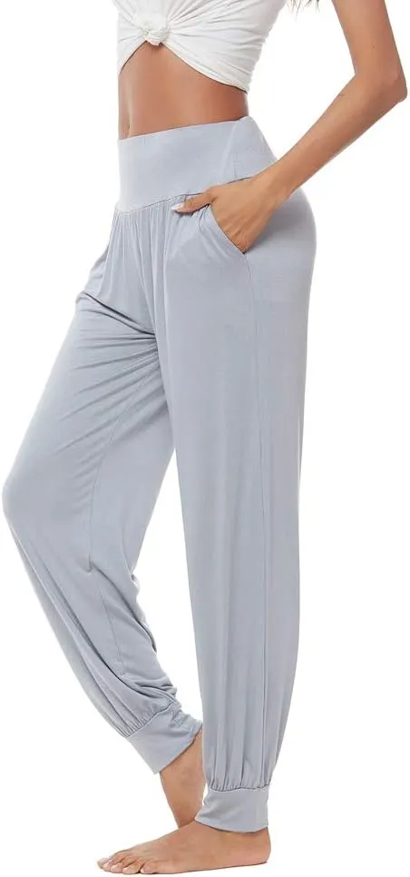 AvaCostume Women's Loose Yoga Harem Workout Pants with Pockets