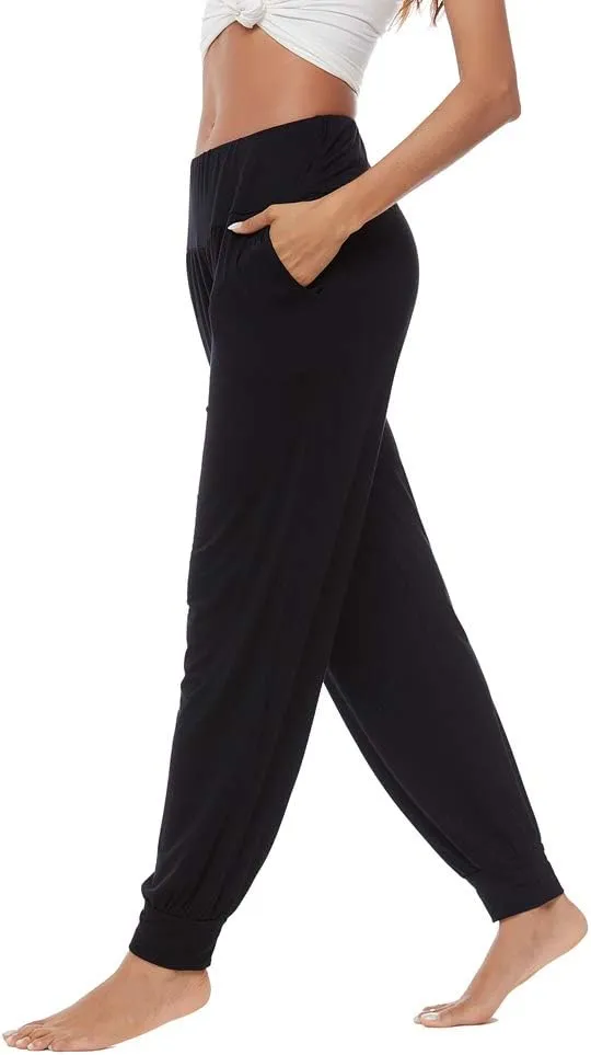 AvaCostume Women's Loose Yoga Harem Workout Pants with Pockets