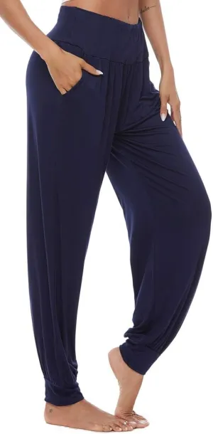 AvaCostume Women's Loose Yoga Harem Workout Pants with Pockets