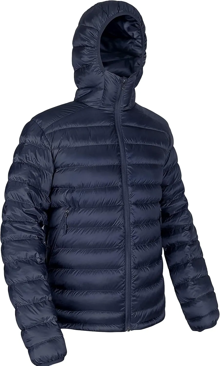 Bakery Men's Down Jacket Hooded Packable Down Puffer Jacket Lightweight Water-Resistant Insulated Down Jacket