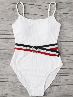Belt Decorated Swimsuit