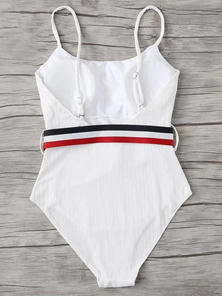 Belt Decorated Swimsuit