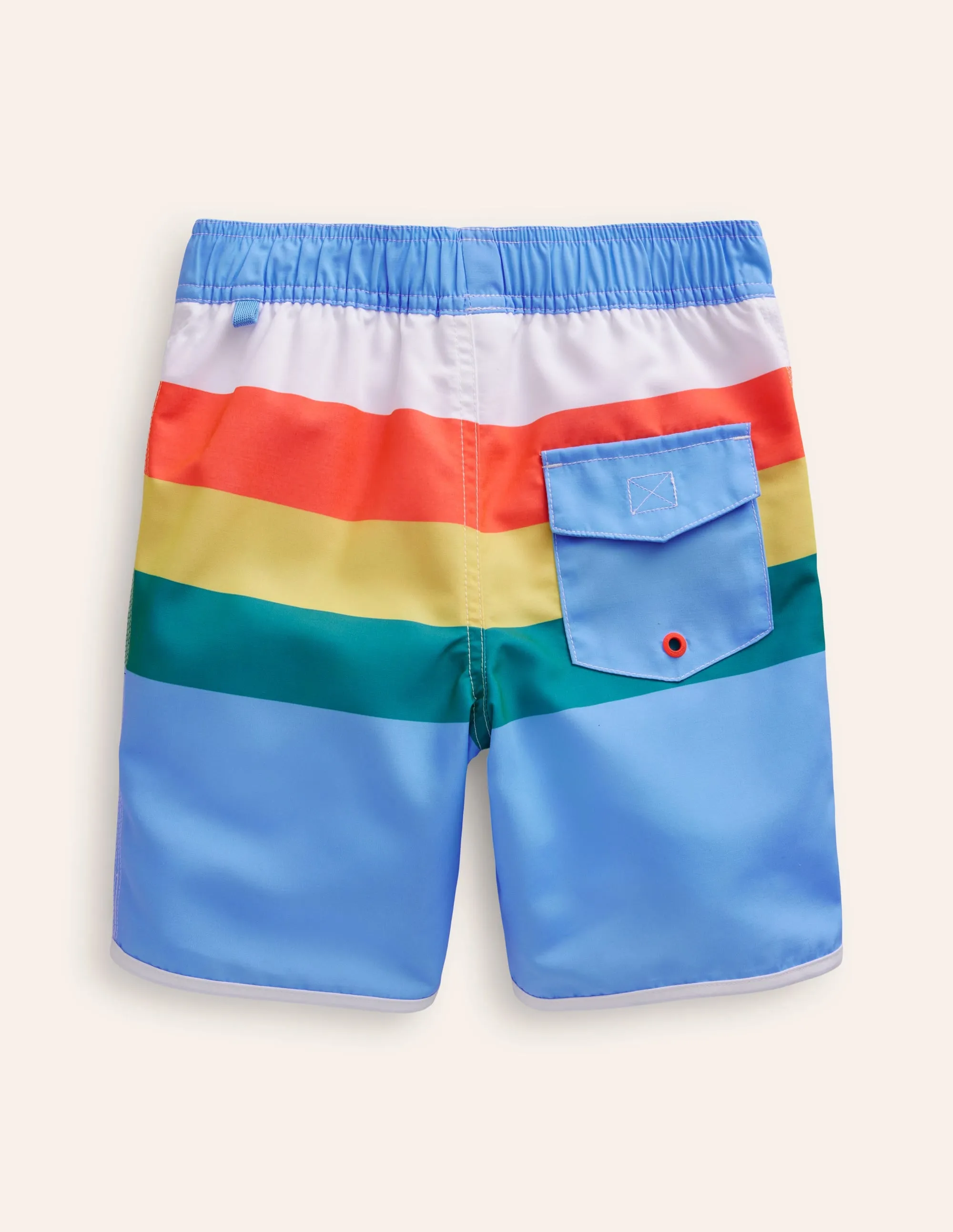 Board Shorts-Surf Blue Multi Stripe