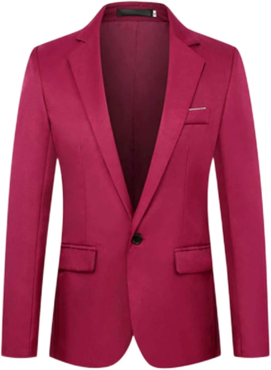 Boys Blazers Suit Jacket Long Sleeve Lapel Formal Blazer Solid Color Button Open Front Dress Coat Outerwear for Teens
