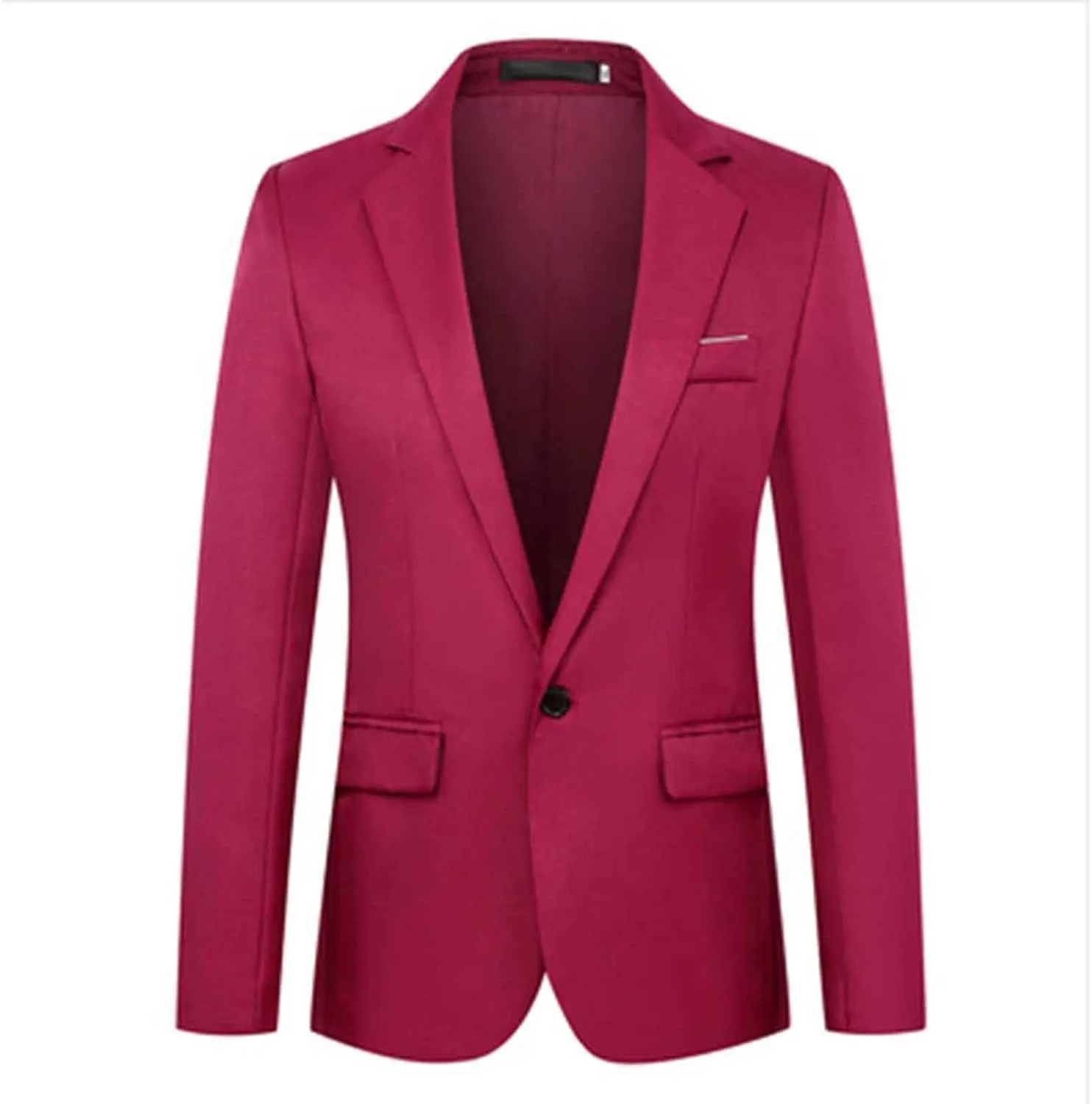 Boys Blazers Suit Jacket Long Sleeve Lapel Formal Blazer Solid Color Button Open Front Dress Coat Outerwear for Teens