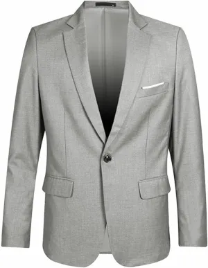 Boys Blazers Suit Jacket Long Sleeve Lapel Formal Blazer Solid Color Button Open Front Dress Coat Outerwear for Teens