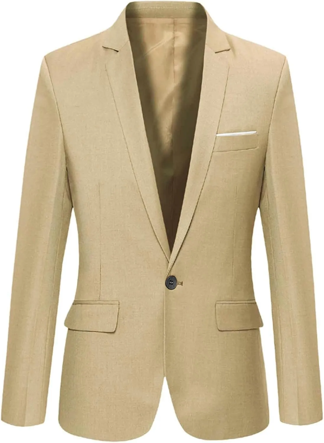 Boys Blazers Suit Jacket Long Sleeve Lapel Formal Blazer Solid Color Button Open Front Dress Coat Outerwear for Teens