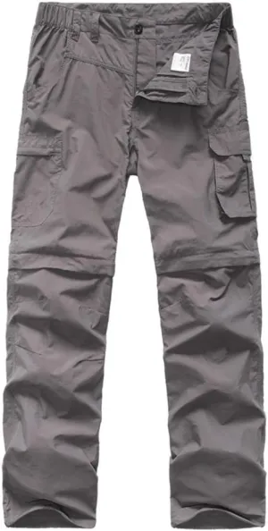 Boys Cargo Pants Kids' Hiking Quick Dry Lightweight Convertible Youth Waterproof Outdoor Camping Fishing Scout Pants