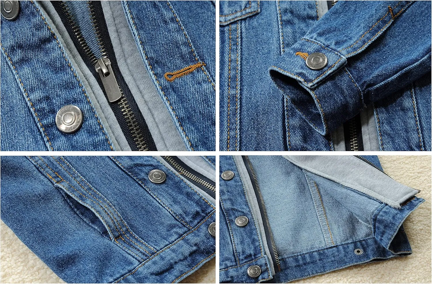 Boys' Denim Jacket Outerwear, 12M-14 Years