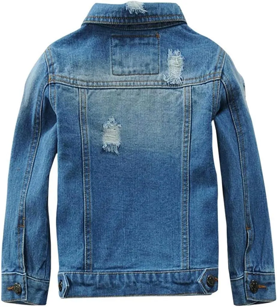 Boys' Denim Jacket Outerwear, 12M-14 Years