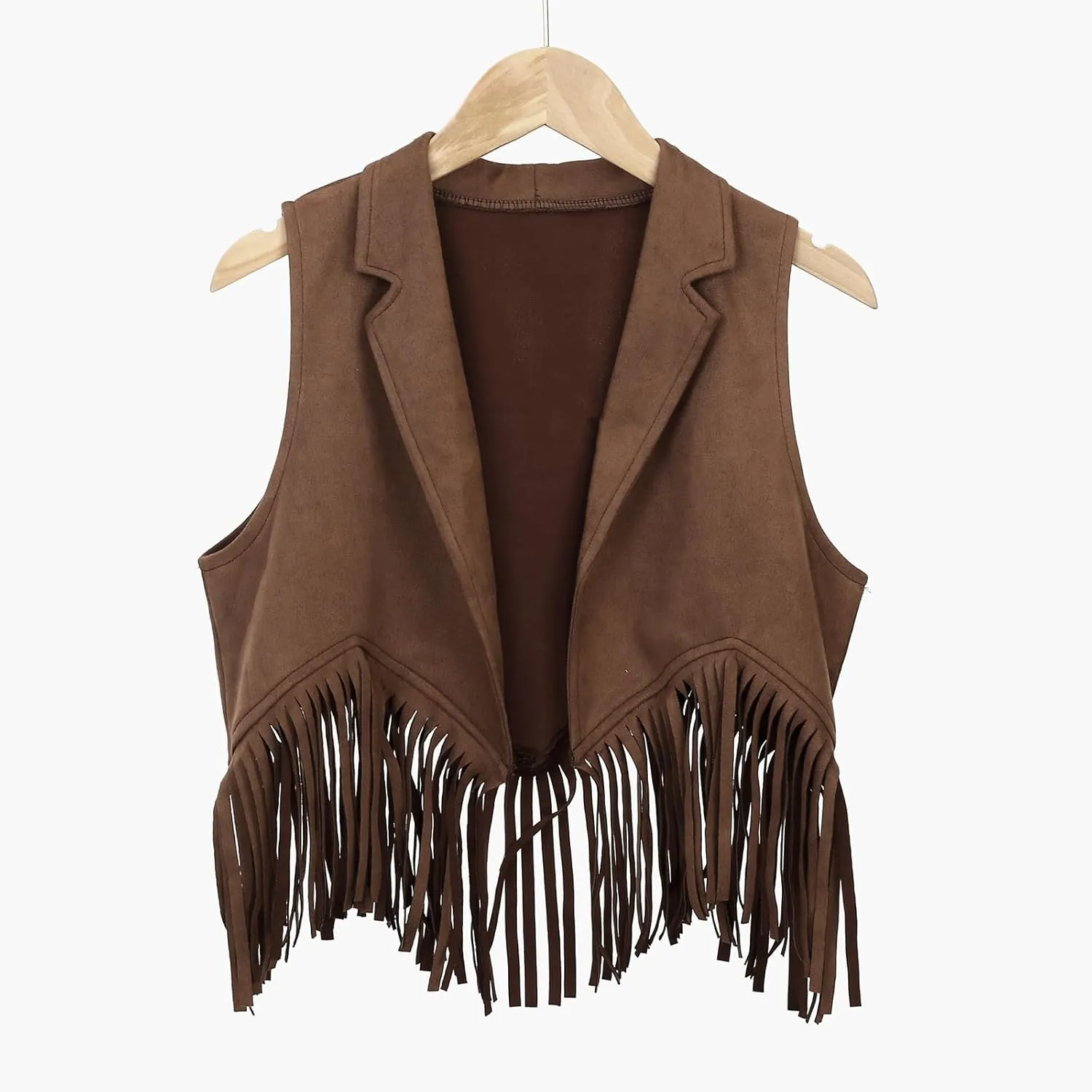 Breathable Kids' Cowboy Vest | Suede Oktoberfest Costume with Lapel & Tassels  Outdoor Beer Festivals