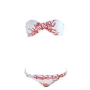 Brigitte Red Coral Bandeau Bikini