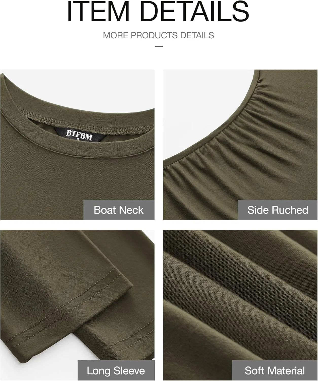 BTFBM Womens Spring Fashion 2025 Long Sleeve Boat Neck Mini Dress Slim Fit Party Club Short Tight Basic Bodycon Dresses