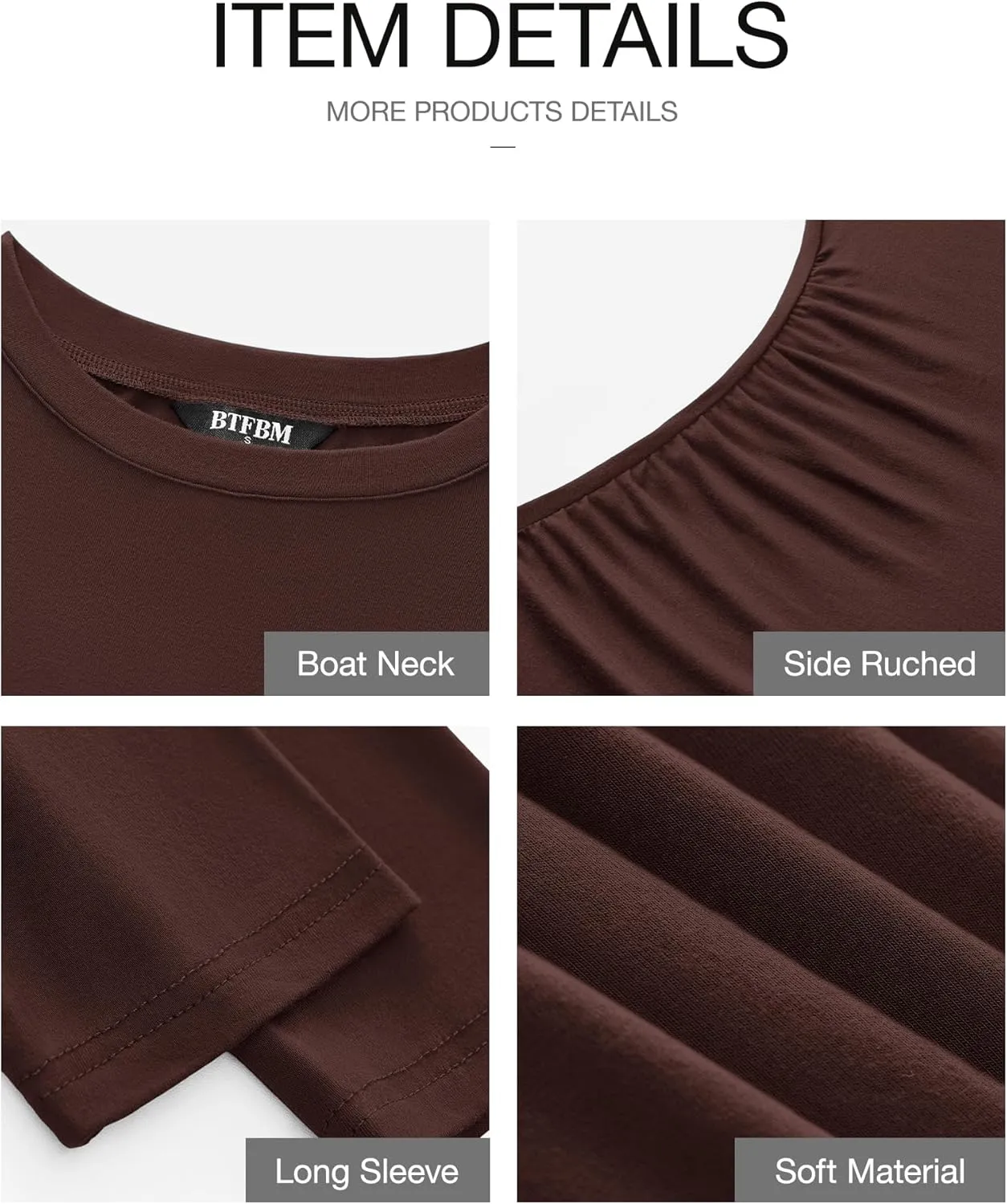 BTFBM Womens Spring Fashion 2025 Long Sleeve Boat Neck Mini Dress Slim Fit Party Club Short Tight Basic Bodycon Dresses