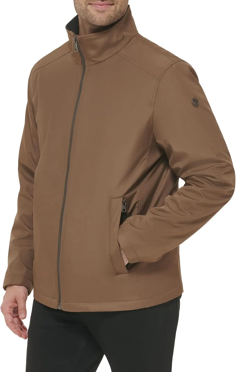 Calvin Klein Men's Stand Collar Poly Jacket