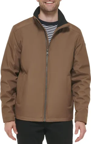 Calvin Klein Men's Stand Collar Poly Jacket