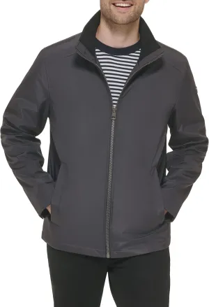 Calvin Klein Men's Stand Collar Poly Jacket
